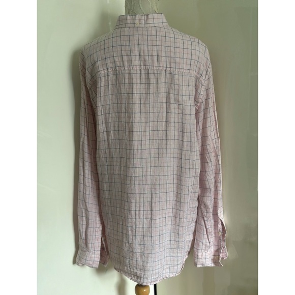 NWOT LE31 by Simons Semi Fit Checker Linen Shirt sz XL - Picture 2 of 10